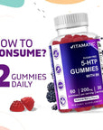 Vitamatic Sugar Free 5-HTP 200mg Gummies with B6 per Serving - 60 Pectin Based Gummes