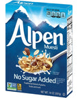 Alpen Muesli Cereal, No Sugar Added, 14 Ounce (Pack of 6)