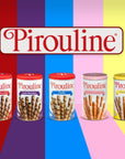 Pirouline Rolled Wafers  Best Flavor Mix  Chocolate Hazelnut Dark Chocolate and Strawberry  Rolled Wafer Cookies for Coffee Tea Ice Cream Snacks Parties Gifts  141oz Tin 3pk