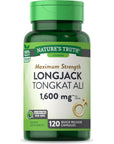 Longjack Tongkat Ali | 1600mg | 120 Capsules | Non-GMO & Gluten Free Extract | Max Strength Formula for Men | by Nature's Truth