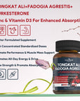 Tongkat Ali & Turkesterone Men's Supplement - 180,000mg Tongkat Ali, 15,000mg Fadogia Agrestis, Zinc & Vitamin D3 for Muscle Health and Performance Boost - Non-GMO, Made in USA?90 Capsules