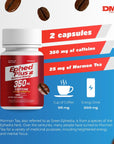 Ephed Plus Extreme Energy with Mormon Tea, 350 mg Caffeine Supplement with Vitamin B6, B12, and 25mg Mormon Tea per 2 Capsule Serving, 100 Capsules