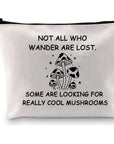 JXGZSO Mushrooms Makeup bag Agaric Cosmetic Bag Fungal plant Vegetarian Mushrooms Lover Gift Mushrooms