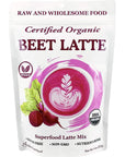 Cherie Sweet Heart Beet Latte PlantBased Powder Drink Mix Beet Goji Berry Cinnamon Ginger Black Pepper Powder Organic NonGMO Gluten Free Vegan 8 oz