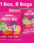 Kiss My Keto Gummies Candy  Low Carb Candy Fruity Mix Keto Snack Pack  Healthy Candy Gummys  Vegan Candy Keto Gummy Candy  Keto Candy Gummies 8pack