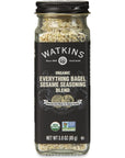 Watkins Gourmet Organic Spice Jar, Everything Bagel Sesame Seasoning 3.0 oz. Bottle, 3-Pack