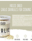 Garlic for Cooking – 100% Pure & Natural Freeze Dried Garlic Spices Super Garden (2.12 oz)