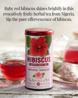 The Republic of Tea Natural Hibiscus Superflower Herbal Tea Ruby Red Hibiscus Fine Blend 36 Tea Bag Refill