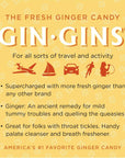 GIN GINS Hard Candy by The Ginger People - Anti-Nausea and Digestion Aid, Individually Wrapped Healthy Candy - Double Strength Ginger Flavor, Large 1 lb Bag (16 oz) - Pack of 1