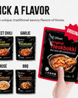 C OFood Original Tteokbokki GlutenFree Korean Rice Cakes Authentic Spicy Korean Street Food Snack Perfect with Cheese and Ramen Noodles Ready to Eat No MSG No Corn Syrup Pack of 1