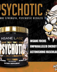 Insane Labz Psychotic Gold, High Stimulant Pre Workout Powder, Extreme Lasting Energy, Focus, Pumps and Endurance with Beta Alanine, DMAE Bitartrate, NO Booster