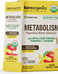 BareOrganics Metabolism Superfood Drink Mix Organic 12 Sticks 023 Ounce