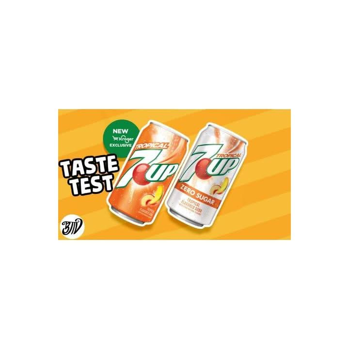 7up Tropical soda 12 Fl oz 18 Cans Regular Tropical - Whlsome - Drinks & Beverages