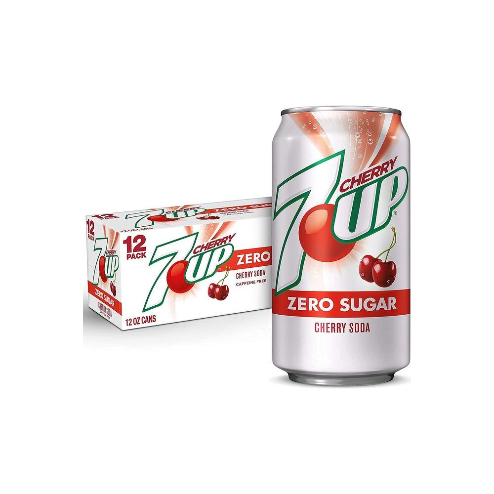 7up Zero Cherry 12 oz Can 12 Units - Whlsome - Drinks & Beverages