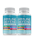 8 in 1 Immune Defense Support, Immunity Vitamins Supplement Booster with Zinc 50mg, Vitamin C Elderberry Vit D3 5000 IU, Turmeric Curcumin & Ginger, Echinacea - Allergy Relief for Kids Adults (2 Pack) - Whlsome - Herbal Supplements