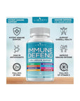 8 in 1 Immune Defense Support, Immunity Vitamins Supplement Booster with Zinc 50mg, Vitamin C Elderberry Vit D3 5000 IU, Turmeric Curcumin & Ginger, Echinacea - Allergy Relief for Kids Adults (2 Pack) - Whlsome - Herbal Supplements