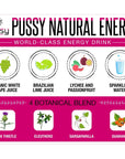 Pussy Natural Energy Drink 845 Fl Oz Pack of 24