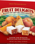 Liberty Orchards Fruit Delights  Assorted Vegan Fruit and Nut Candies Turkish Delight Gourmet Snack 10 Oz