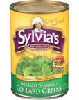 Sylvias SpeciallySeasoned Collard Greens 145 Ounce Cans Pack of 12