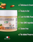 Sicania  Almond Cream Spread  100 Italian Made NonGMO GlutenFree  Palm OilFree  Ideal for Pastries Desserts Pancakes and More  200Gr 705 oz  A Healthy  Delicious GuiltFree Indulgence  Pack of 2