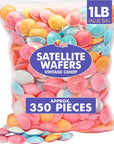 Satellite Wafers Candy  1 Pound  Flying Saucer Candy  Wafer Candy Discs  UFO Candies  Bulk Classic Nostalgic Candy  Aprrox 350 Pieces