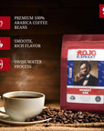 Rojo Elephant Honest Abe Handcrafted Decaf Ground Coffee SingleOrigin 100 Arabica Beans Premium Roast Smooth Rich Flavor Swiss Water Mountain Water Process Decaffeinated 11 0z Pack