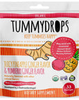 Tummydrops USDA Organic Ginger Variety Pack mix of pineapple  yumberry Gluten Free  Vegan 33 Individually Wrapped Organic Ginger Lozenges