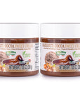 SICANIA Premium Italian Hazelnut and Cocoa Vegan Cream Spread  GuiltFree Delight NonGMO Gluten Palm Oil Dairy  SugarFree  Perfect for Pastries Desserts Sandwiches Pancakes  More  200gr  Pack of 2