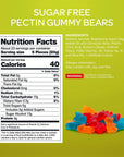 SugarFree Gummy Bears Fruit Flavored Pectin Soft Chewy Candy 1Pound Pack