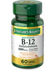 Nature's Bounty Vitamin B12, Supports Energy Metabolism and Nervous System Health, 1000mcg, 60 Quick Dissolve Tablets