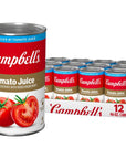 Campbells 100 Tomato Juice 46 fl oz Can 12 Pack