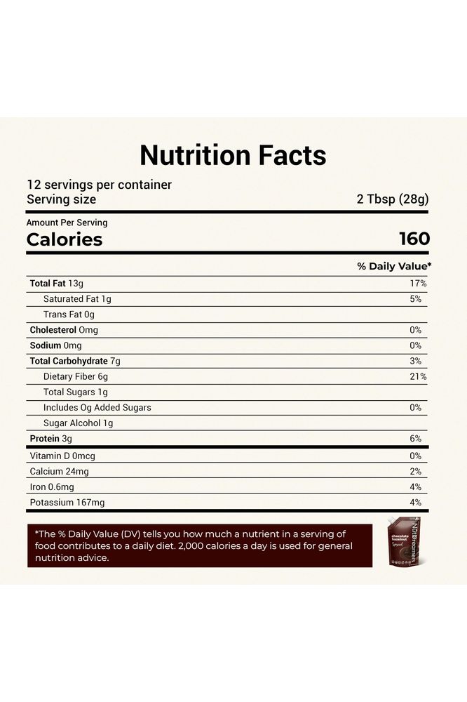 Nut Dreamers Chocolate Hazelnut Spread Chocolate Spread for Pancakes Yogurt or Smoothies Hazelnut Spread KetoFriendly Vegan GlutenFree NonGMO SugarFree 12oz