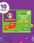 Annie's Organic Bunny Fruit Flavored Snacks, Tropical Treat, Gluten Free, 10 Pouches, 7 oz.