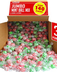 Jumbo Mint Balls  Spearmint  Peppermint Hard Candies  Mint Bulk Candies  Individually Wrapped Bulk Mints  Refreshing Office Candies 5 Pounds