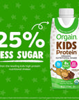 Orgain Organic Kids Nutritional Protein Shake, Chocolate - Kids Snacks with 8g Dairy Protein, 22 Vitamins & Minerals, Fruits & Vegetables, Gluten Free, Soy Free, Non-GMO, 8.25 Fl Oz (Pack of 12)