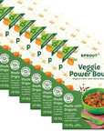 Sprout Organic Baby Food, Toddler Meals, Mediterranean Veggie Power Bowl with Beans & Quinoa, 5 Oz Bowl (8 Count)