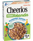 Cheerios Veggie Blends Blueberry Banana Breakfast Cereal 106 OZ