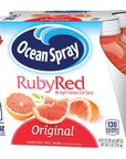 Ocean Spray Ruby Red Grapefruit Juice Drinks 10 Fl Oz Bottles 6 Count Pack of 1