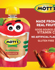 Motts Cinnamon Applesauce 32 oz clear pouches 12 count