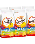 Goldfish Colors Cheddar Cheese Crackers Baked Snack Crackers 66 oz Bag Pack of 6