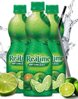 Realime Lime juice 8 Fl Oz  Fresh Lime Juice for Drinks Meals  Snacks Natural Zesty Flavor with Moofin SS Metal Straw 100 Natural No Artificial Flavors Lime Juice Bottle Pack of 3