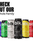 blk Natural Alkaline Sparkling Mineral Water Electrolyte Infused with Fulvic and Amino Acids Zero Sugar Zero Calories Drink Lemonade Flavored 16 oz 12 pack