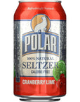 POLAR BEVERAGES Cranberry Lime Seltzer - 12 FZ