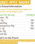 GoGo squeeZ Organic Applesauce Apple Banana 32 Ounce 4 Pouches Gluten Free Vegan Friendly Unsweetened Applesauce Recloseable BPA Free Pouches