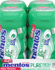 Mentos Pure Fresh Sugar-Free Chewing Gum with Xylitol, Spearmint, 50 Piece Bottle (Bulk Pack of 4)