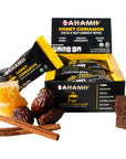 Bahamii Nuts & Date Bars, Organic Healthy Snacks | Honey Cinnamon 6-Pack | Gluten Free Low Calorie Snacks, No Preservatives, Plant Based, Kosher, Diabetic Snacks