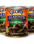 Glory Seasoned Southern Style Collard Greens 27oz 3 Pack with a JFS Recipe Card