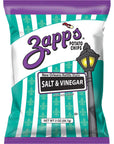 Zapp’s New Orleans Kettle-Style Potato Chips Salt and Vinegar Flavor (2 oz Bags, 25 Count) – Crunchy Chips with a Spicy Kick – Perfect On-The-Go, Gluten Free Snack