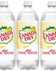 Canada Dry Diet Tonic Water 1 Liter Bottles Pack of 3 with Bay Area Marketplace Napkins