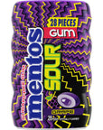 Mentos SOUR SugarFree Chewing Gum with Xylitol Sour Grape Flavored 28 Piece Bottle Pack of 6